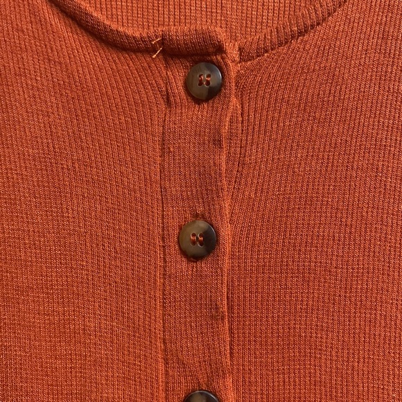 Noisy May Burnt Orange Button Front Top - Picture 2 of 4
